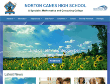Tablet Screenshot of nortoncaneshighschool.co.uk